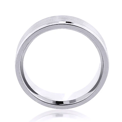 Cosmopolitan Wedding Band For Men Solid 14K White Gold 6 Cosmopolitan Wedding Band For Men Solid 14K White Gold - Image 4
