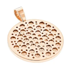 Custom 10K Yellow Gold Diamond Initial Pendant For Men 6.5ct Large Round Medallion -Outlet Bijou Lush Store custom 10k yellow gold diamond dj pendant for men with initials 65ct back rose