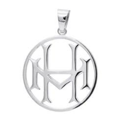 14K White Gold Round Diamond Initial Pendant For Men 1.75 11 14K White Gold Round Diamond Initial Pendant For Men 1.75 -Outlet Bijou Lush Store custom 14k gold round diamond initial pendant for men backwh