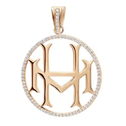 14K White Gold Round Diamond Initial Pendant For Men 1.75 10 14K White Gold Round Diamond Initial Pendant For Men 1.75 -Outlet Bijou Lush Store custom 14k gold round diamond initial pendant for men ro