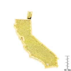 California State White Yellow Diamond Pendant 18.2ct 14K Yellow Gold -Outlet Bijou Lush Store custom california state white yellow diamond pendant 182ct 14k gold rulerye