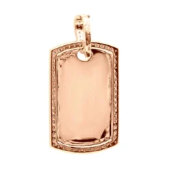 Dog Tags 10K Yellow Gold Diamond Pendant Can Be Engraved -Outlet Bijou Lush Store custom dog tags gold diamond pendant can be engraved p 35694 backro