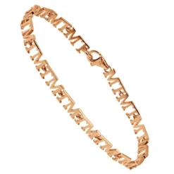 Custom Initials Bracelet For Men And Women 14K Yellow Gold -Outlet Bijou Lush Store custom initials bracelet for men and women solid 14k gold rose