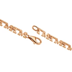 Custom Initials Bracelet For Men And Women 14K Yellow Gold -Outlet Bijou Lush Store custom initials bracelet for men and women solid 14k gold clasp rose