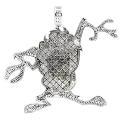 Custom 10K White Gold Taz Tasmanian Devil Diamond Pendant 12.95ct -Outlet Bijou Lush Store custom jewelry 10k taz tasmanian devil diamond pendant p 35719 backwh 1