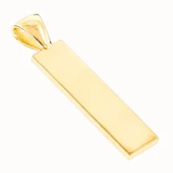 14K Yellow Gold Roman Numerals Bar Pendant -Outlet Bijou Lush Store custom jewelry 14k gold roman numerals bar pendant backye
