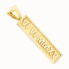 14K Yellow Gold Roman Numerals Bar Pendant -Outlet Bijou Lush Store custom jewelry 14k gold roman numerals bar pendant mainye