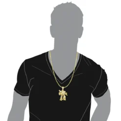 3-D Transformer Diamond Pendant 1.25ct Gold Plated -Outlet Bijou Lush Store custom jewelry 3 d transformer diamond pendant 175ct gold plated p 47931 bodye