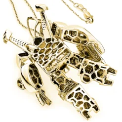 3-D Transformer Diamond Pendant 1.25ct Gold Plated -Outlet Bijou Lush Store custom jewelry 3 d transformer diamond pendant 175ct gold plated p 47931back
