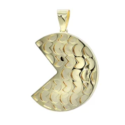 Large Diamond Pacman Pendant For Men 14K Yellow Gold 2 Carat -Outlet Bijou Lush Store custom jewelry large diamond pacman pendant for men in 14k gold 2 carat backye