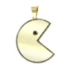 Large Diamond Pacman Pendant For Men 14K Yellow Gold 2 Carat -Outlet Bijou Lush Store custom jewelry large diamond pacman pendant for men in 14k gold 2 carat mainye