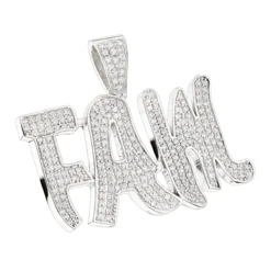 10K Yellow Gold Real Diamond Men's Pendant By Luxurman 3.5ct -Outlet Bijou Lush Store custom jewelry solid 10k gold real diamond mens pendant by luxurman 35ct wh