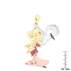 Judy Jetson Silver Pendant With Gemstones And Diamonds -Outlet Bijou Lush Store custom judy jetson silver pendant with gemstones and diamonds ruler