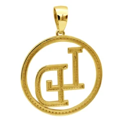 5 Carat Diamond Initials Pendant For Men & Women 10K White Gold 14 5 Carat Diamond Initials Pendant For Men & Women 10K White Gold -Outlet Bijou Lush Store custom made diamond initial pendant for men women solid 10k gold 5 carat 100642 back yellow