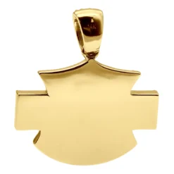 Custom Diamond Pendant For Men 14K White Gold Name Necklace 3.6ct -Outlet Bijou Lush Store custom made diamond pendant 14k gold name necklace 36ct back yellow