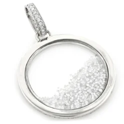 Custom-made Diamond Circle Shaker Pendant Gold Or Sterling Silver 8.7ct -Outlet Bijou Lush Store custom made diamond shaker pendant 87ct circle jewelry backwh