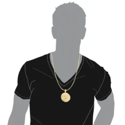 Men's Diamond Versace Style Medusa Pendant Medallion 18K Yellow Gold 7ct -Outlet Bijou Lush Store custom made diamond versace style medusa pendant medallion 18k gold 6ct bodye