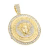 Men's Diamond Versace Style Medusa Pendant Medallion 18K Yellow Gold 7ct -Outlet Bijou Lush Store custom made diamond versace style medusa pendant medallion 18k gold 6ct ye