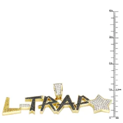 18K Yellow Gold Yellow Black White Diamond Pendant For Men 6ct -Outlet Bijou Lush Store custom made jewelry 18k gold yellow black white diamond pendant for men 6ct rulerye