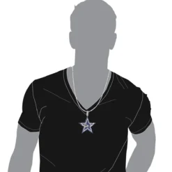 Iced Out Large Star Name Pendant In Sterling Silver For Men -Outlet Bijou Lush Store custom made mens name pendant white blue stones star in sterling silver 100498 body