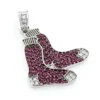 Red Socks Pendant With Diamonds And Rubies 0.3ct -Outlet Bijou Lush Store custom made red socks pendant with diamonds and rubies 03ct 1