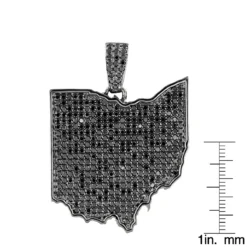 Black Diamond Ohio State Pendant In Sterling Silver 14ct 9 Black Diamond Ohio State Pendant In Sterling Silver 14ct -Outlet Bijou Lush Store custom pendants black diamond ohio state pendant in sterling silver 14ct ruler