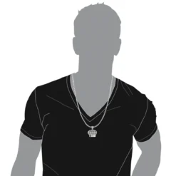 Crown Diamond Charm In Sterling Silver 0.9ct -Outlet Bijou Lush Store custom pendants crown diamond charm in sterling silver 09ct bodwh