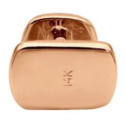 Custom 14K White Gold Shirt Studs With Real Diamonds -Outlet Bijou Lush Store custom solid 14k gold shirt studs with real diamonds 018289 backro