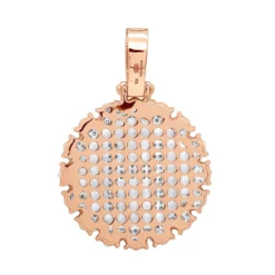 Customizable 14K Yellow Gold Men's Diamond Medallion Initial Pendant 2 Carat -Outlet Bijou Lush Store customizable solid 10k gold mens diamond medallion initial pendant 2 carat 100482 backro