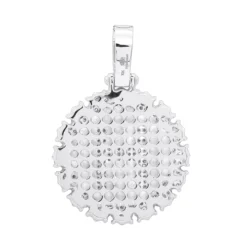 Customizable 14K Yellow Gold Men's Diamond Medallion Initial Pendant 2 Carat -Outlet Bijou Lush Store customizable solid 10k gold mens diamond medallion initial pendant 2 carat 100482 backwh