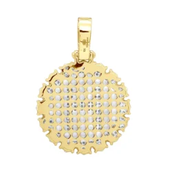 Customizable 14K Yellow Gold Men's Diamond Medallion Initial Pendant 2 Carat -Outlet Bijou Lush Store customizable solid 10k gold mens diamond medallion initial pendant 2 carat 100482 backye