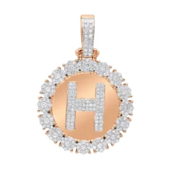 Customizable 14K Yellow Gold Men's Diamond Medallion Initial Pendant 2 Carat -Outlet Bijou Lush Store customizable solid 10k gold mens diamond medallion initial pendant 2 carat 100482 ro