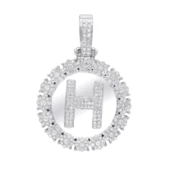 Customizable 14K Yellow Gold Men's Diamond Medallion Initial Pendant 2 Carat -Outlet Bijou Lush Store customizable solid 10k gold mens diamond medallion initial pendant 2 carat 100482 wh