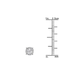 Dazzling Men's Diamond Stud Earrings 0.4ct Single Stud 14K White Gold -Outlet Bijou Lush Store dazzling mens diamond stud earrings 04ct single stud 14k gold rulerwh