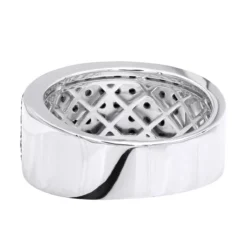 Designer 10K Black Plated Gold Black Diamond Wedding Band For Men 1.67ct Luxurman Ring -Outlet Bijou Lush Store designer 10k gold black diamond wedding band for men 167ct backwh