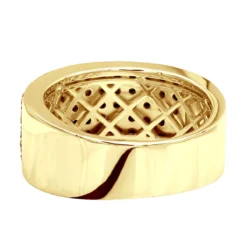 Designer 10K Black Plated Gold Black Diamond Wedding Band For Men 1.67ct Luxurman Ring -Outlet Bijou Lush Store designer 10k gold black diamond wedding band for men 167ct backye