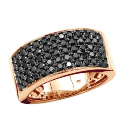 Designer 10K Black Plated Gold Black Diamond Wedding Band For Men 1.67ct Luxurman Ring -Outlet Bijou Lush Store designer 10k gold black diamond wedding band for men 167ct ro