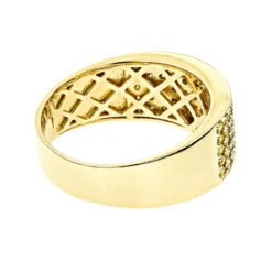 Designer 10K Yellow Gold Yellow Diamond Wedding Band For Men 1.67ct -Outlet Bijou Lush Store designer 10k gold yellow diamond wedding band for men 167ct backye
