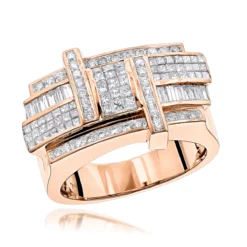 Designer 14K Yellow Gold Men's Diamond Criss Cross Ring 2.5ct G VS Diamonds -Outlet Bijou Lush Store designer 14k gold mens diamond criss cross ring 25ct g vs diamonds ro