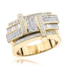 Designer 14K Yellow Gold Men's Diamond Criss Cross Ring 2.5ct G VS Diamonds -Outlet Bijou Lush Store designer 14k gold mens diamond criss cross ring 25ct g vs diamonds ye
