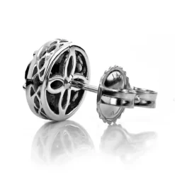 Designer 14K White Gold White Black Diamond Earrings 2.04ct -Outlet Bijou Lush Store designer 14k white black diamond earrings 204ct p 6721 backwh