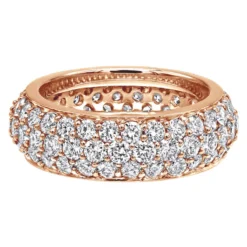 Designer 18K White Gold Pave Diamond Eternity Ring 3.23ct -Outlet Bijou Lush Store designer 18k gold pave diamond eternity ring 323ct p 23024 backro