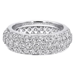Designer 18K White Gold Pave Diamond Eternity Ring 3.23ct -Outlet Bijou Lush Store designer 18k gold pave diamond eternity ring 323ct p 23024 backwh