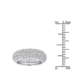 Designer 18K White Gold Pave Diamond Eternity Ring 3.23ct -Outlet Bijou Lush Store designer 18k gold pave diamond eternity ring 323ct p 23024 rulerwh