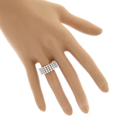 Designer 4 Row Diamond Wedding Band 1.42ct 14K White Gold -Outlet Bijou Lush Store designer 4 row diamond wedding band 142ct 14k gold p 48308 bodwh