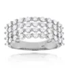 Designer 4 Row Diamond Wedding Band 1.42ct 14K White Gold -Outlet Bijou Lush Store designer 4 row diamond wedding band 142ct 14k gold p 48308 wh