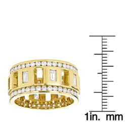 Unique Diamond Eternity Ring For Men & Women W Baguette & Round Diamonds -Outlet Bijou Lush Store designer diamond eternity ring 278ct custom made in new york p 49369 rulerye