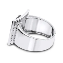 Designer Diamond Ring 1.34ct 14K White Gold -Outlet Bijou Lush Store designer diamond ring 134ct 14k p 44742 backwh