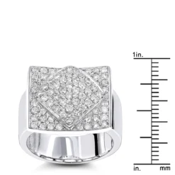 Designer Diamond Ring 1.34ct 14K White Gold -Outlet Bijou Lush Store designer diamond ring 134ct 14k p 44742 rulerwh
