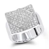 Designer Diamond Ring 1.34ct 14K White Gold